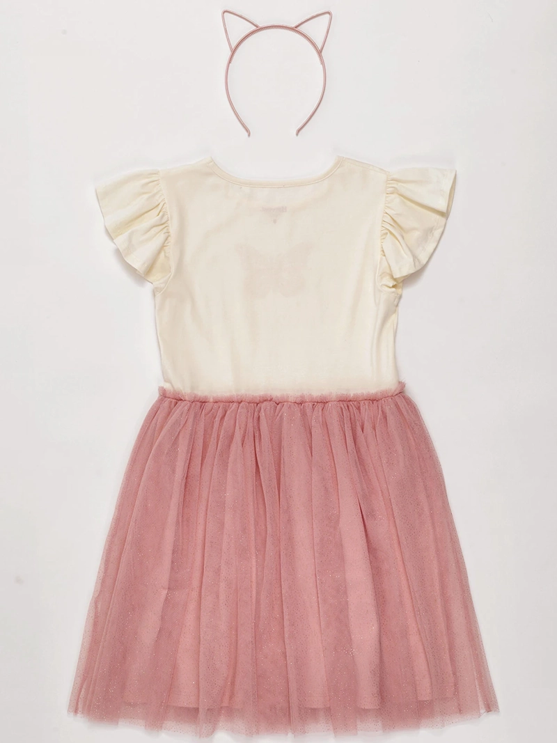VESTIDO NIÑA HARVEST ALGODÓN CORTO + CINTILLO - 2