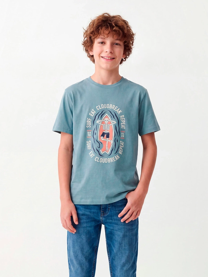 POLERA NIÑO CLOUDBREAK ALGODÓN MANGA CORTA