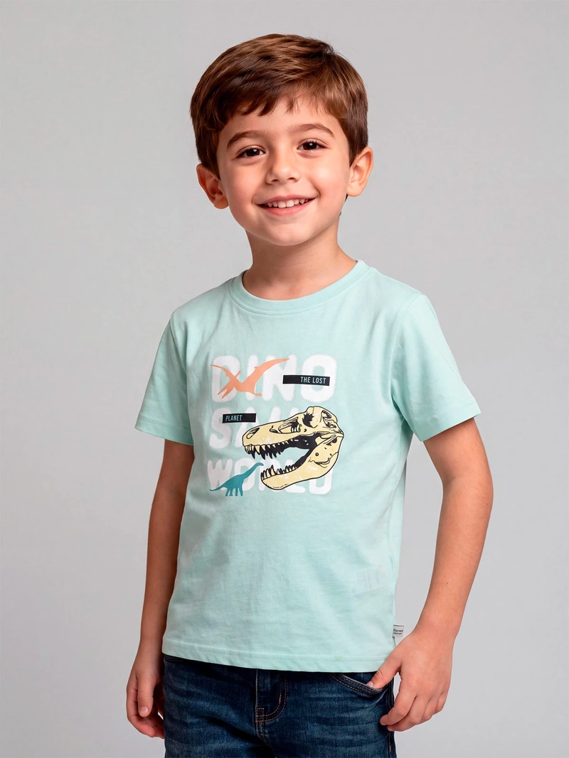 POLERA NIÑO HARVEST ALGODÓN MANGA CORTA