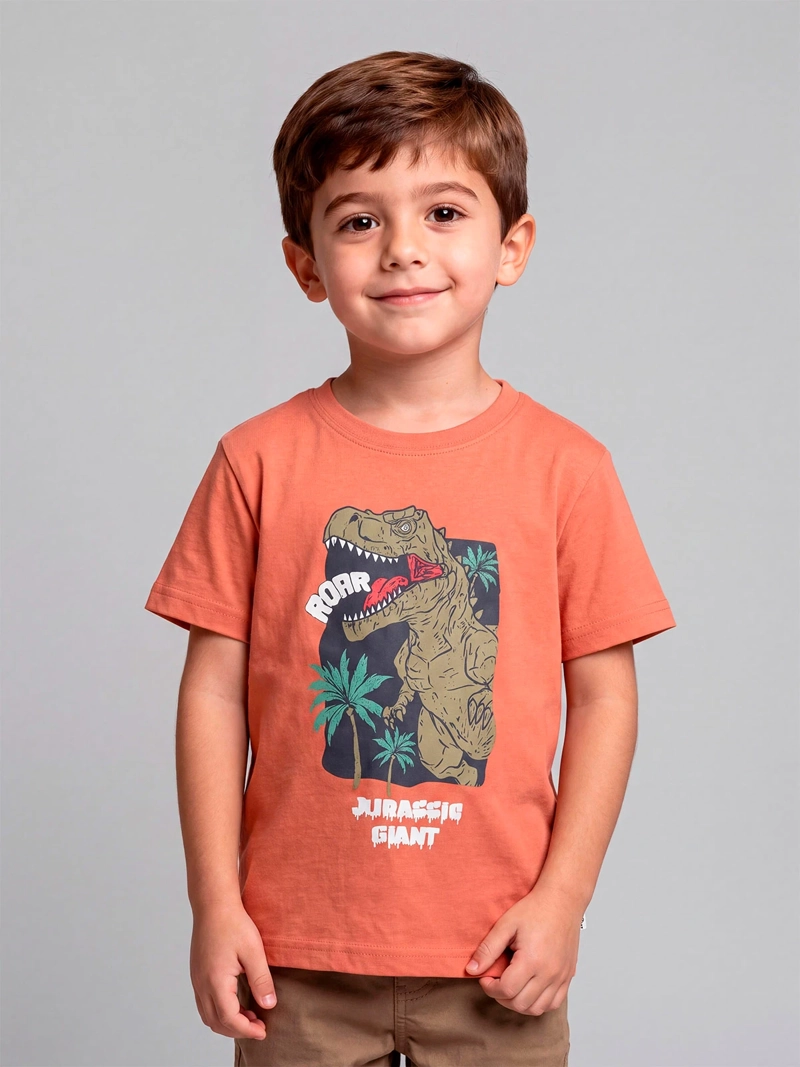 POLERA NIÑO HARVEST ALGODÓN MANGA CORTA