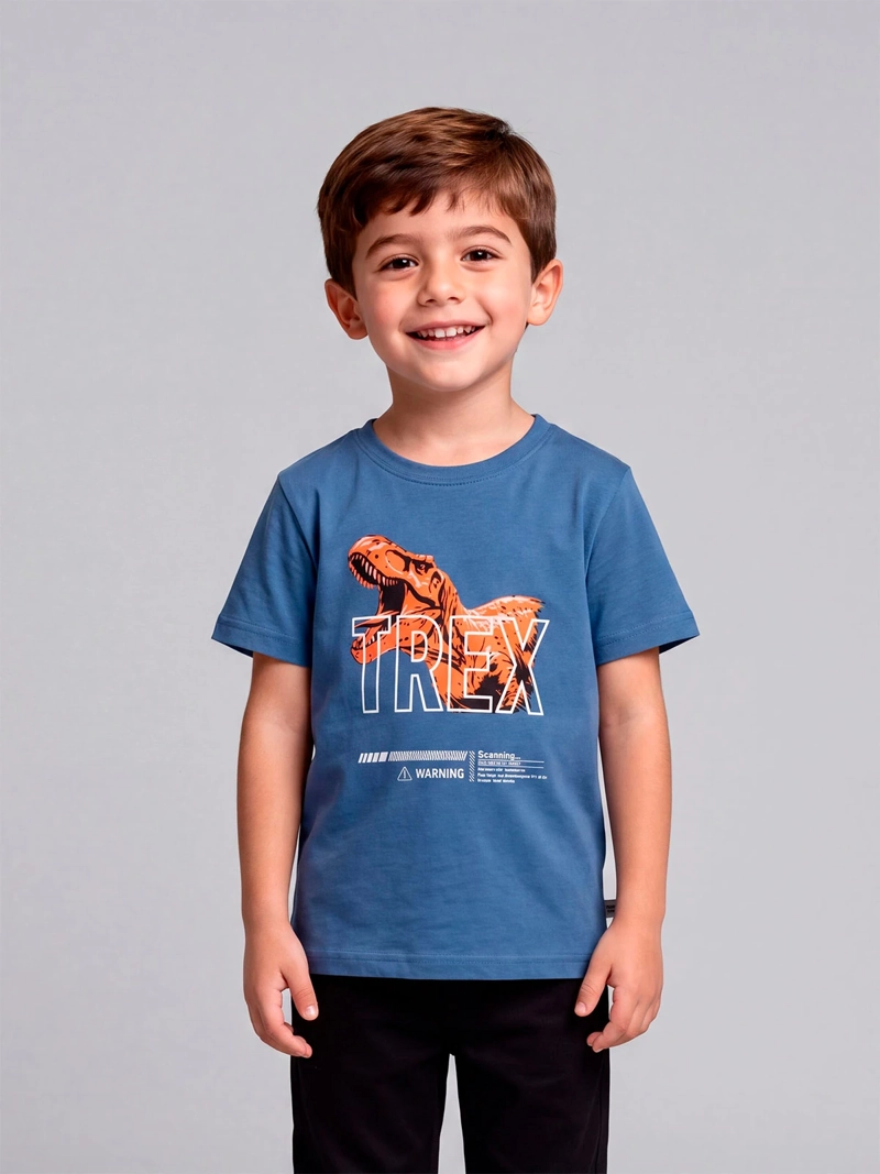 POLERA NIÑO HARVEST ALGODÓN MANGA CORTA