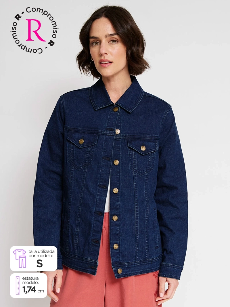 CHAQUETA MUJER AZIZ ALGODÓN CORTA DENIM