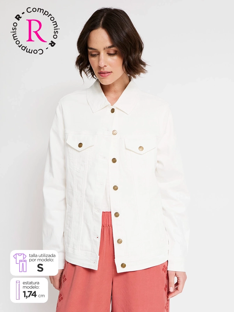 CHAQUETA MUJER AZIZ ALGODÓN CORTA DENIM
