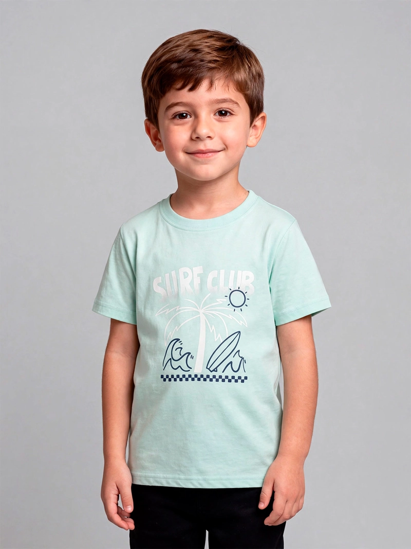 POLERA NIÑO HARVEST ALGODÓN MANGA CORTA