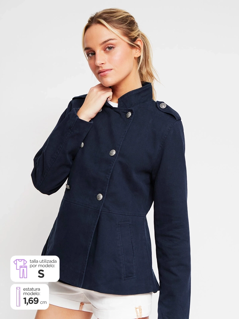 CHAQUETA MUJER PEPE JEANS ALGODÓN NAPOLEÓN - 1