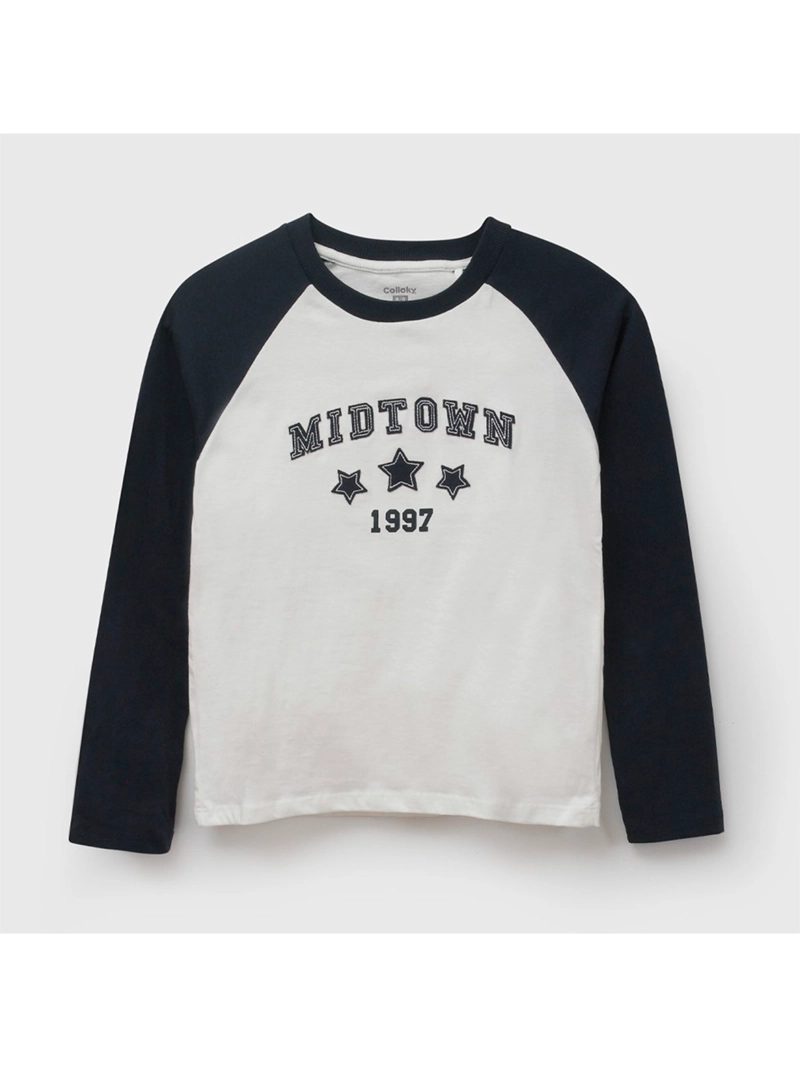 POLERA NIÑA COLLOKY MANGA LARGA RAGLAN VARSITY - 1