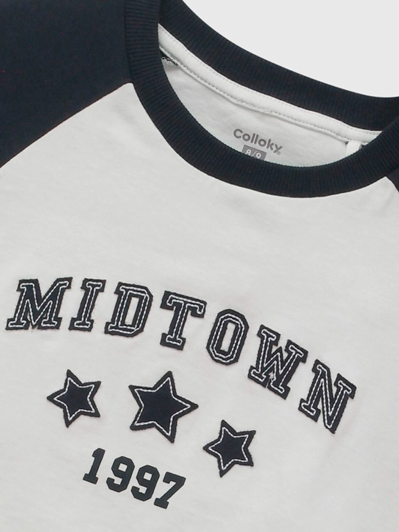 POLERA NIÑA COLLOKY MANGA LARGA RAGLAN VARSITY - 3