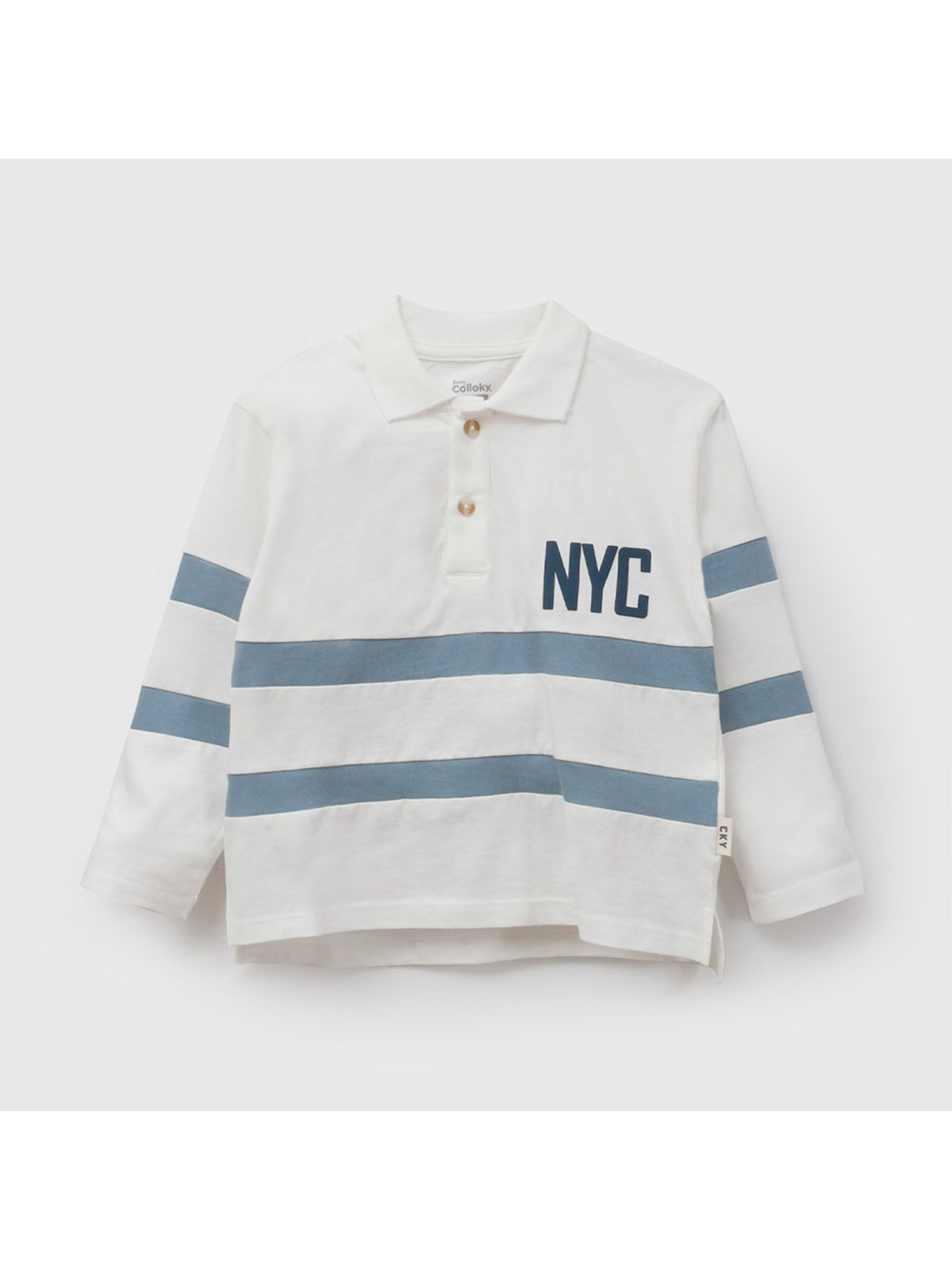 POLERA NIÑO COLLOKY MANGA LARGA ALGODÓN NYC - 1