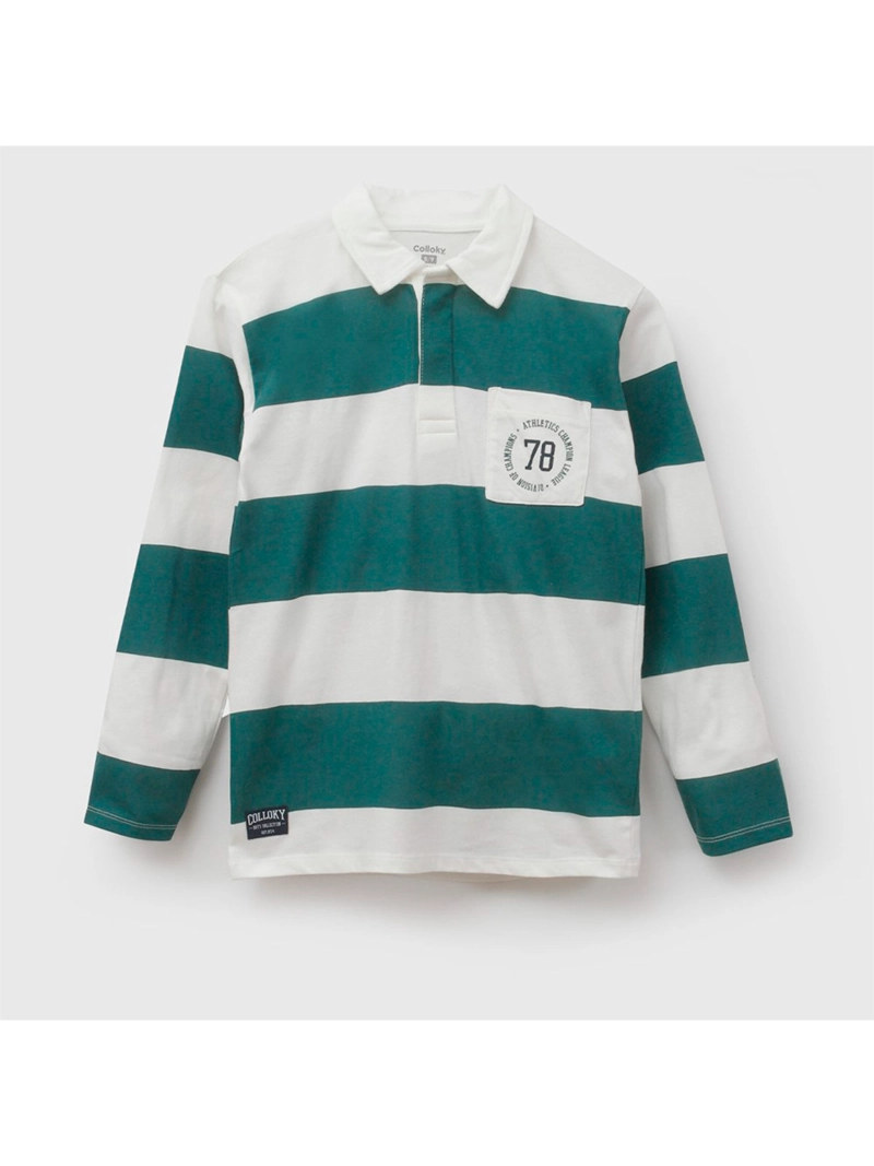 POLERA NIÑO COLLOKY MANGA LARGA ALGODÓN RAYAS - 1