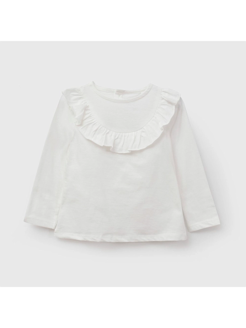 POLERA NIÑA COLLOKY MANGA LARGA ALGODÓN CON VUELO - 1