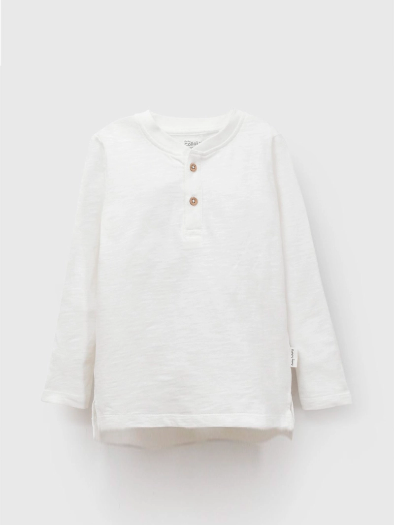 POLERA NIÑO COLLOKY MANGA LARGA ALGODÓN BOTONES