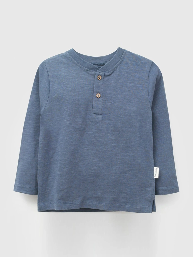 POLERA NIÑO COLLOKY MANGA LARGA ALGODÓN BOTONES - 1