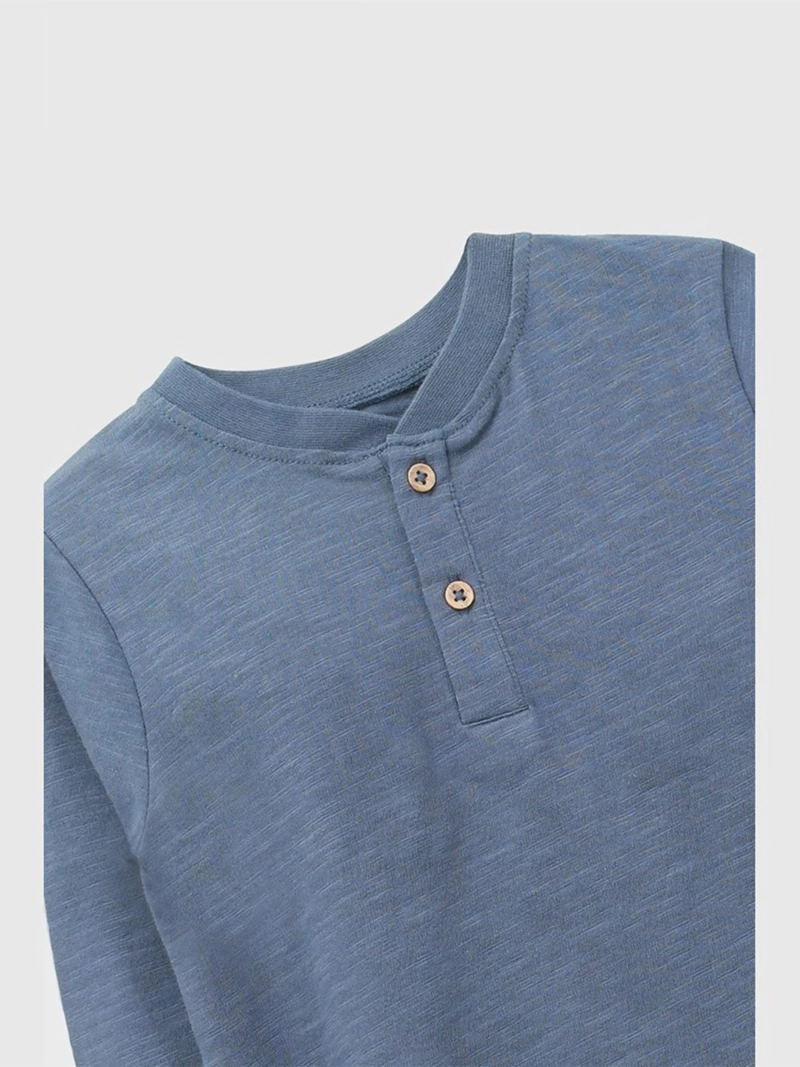 POLERA NIÑO COLLOKY MANGA LARGA ALGODÓN BOTONES - 3