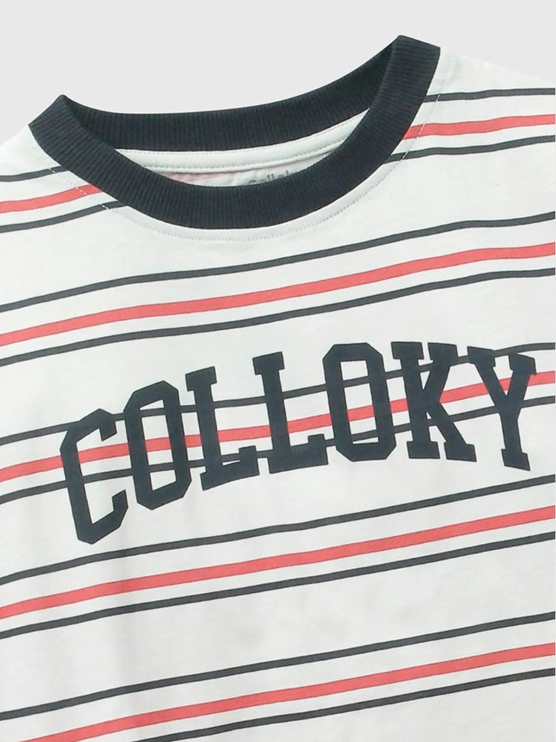 POLERA NIÑO COLLOKY MANGA LARGA ALGODÓN RAYAS - 3