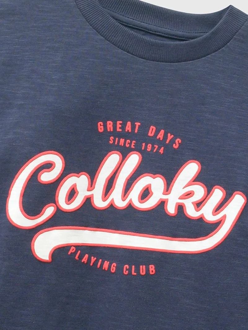 POLERA NIÑO COLLOKY MANGA LARGA ALGODÓN LOGO - 2