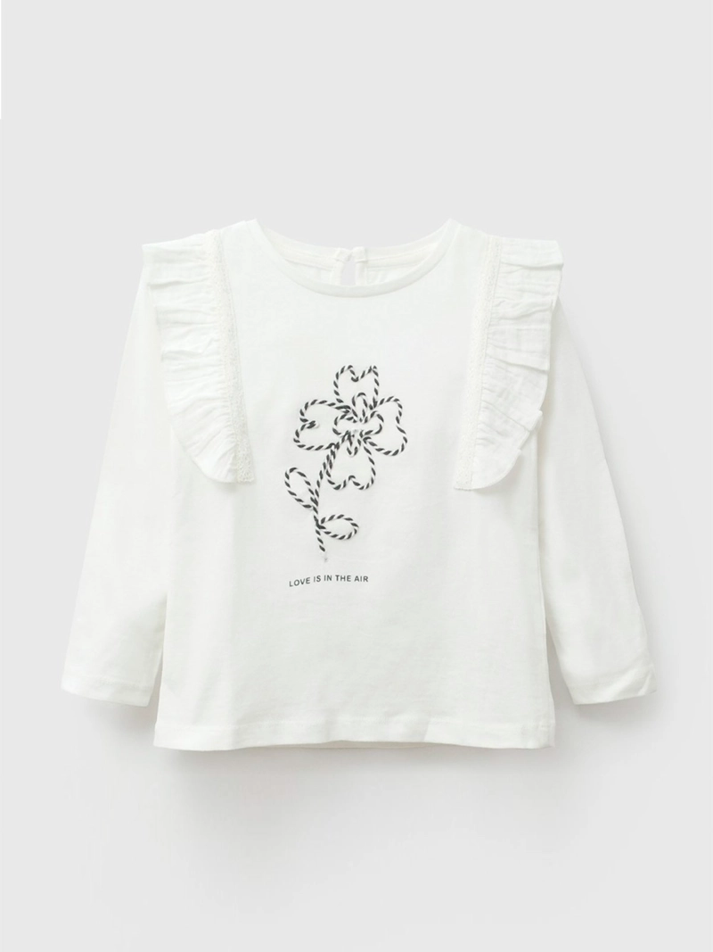POLERA NIÑA COLLOKY MANGA LARGA ALGODÓN VUELO - 1