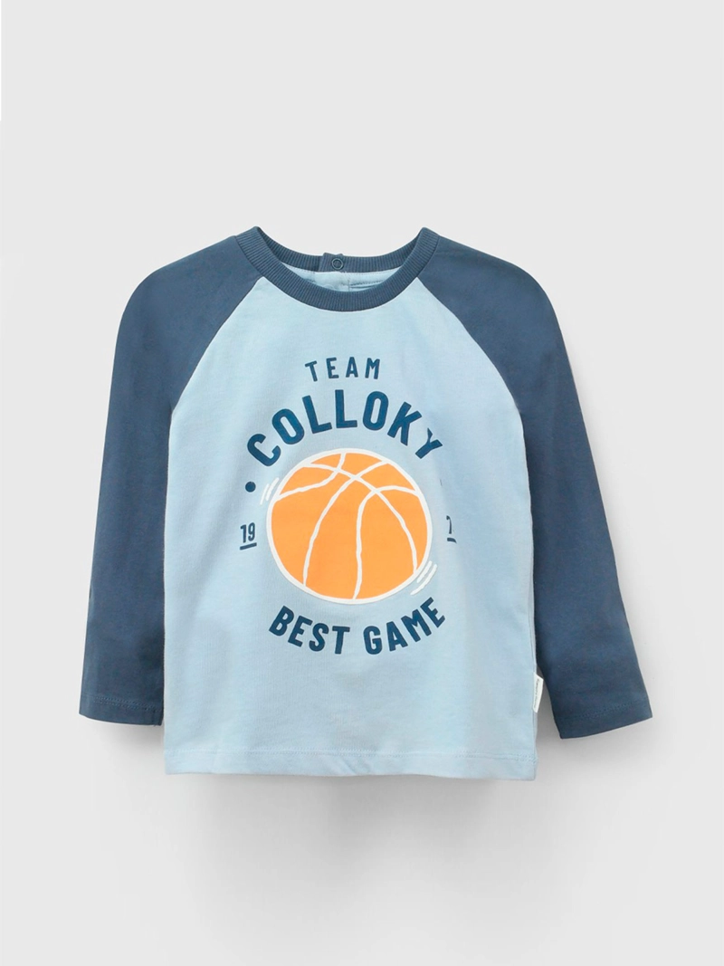 POLERA NIÑO COLLOKY MANGA LARGA ALGODÓN BASKET  - 1