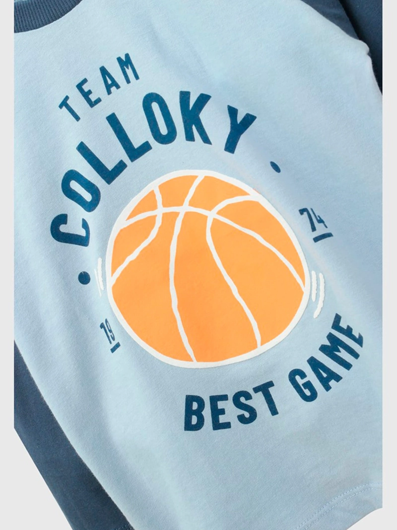 POLERA NIÑO COLLOKY MANGA LARGA ALGODÓN BASKET  - 3