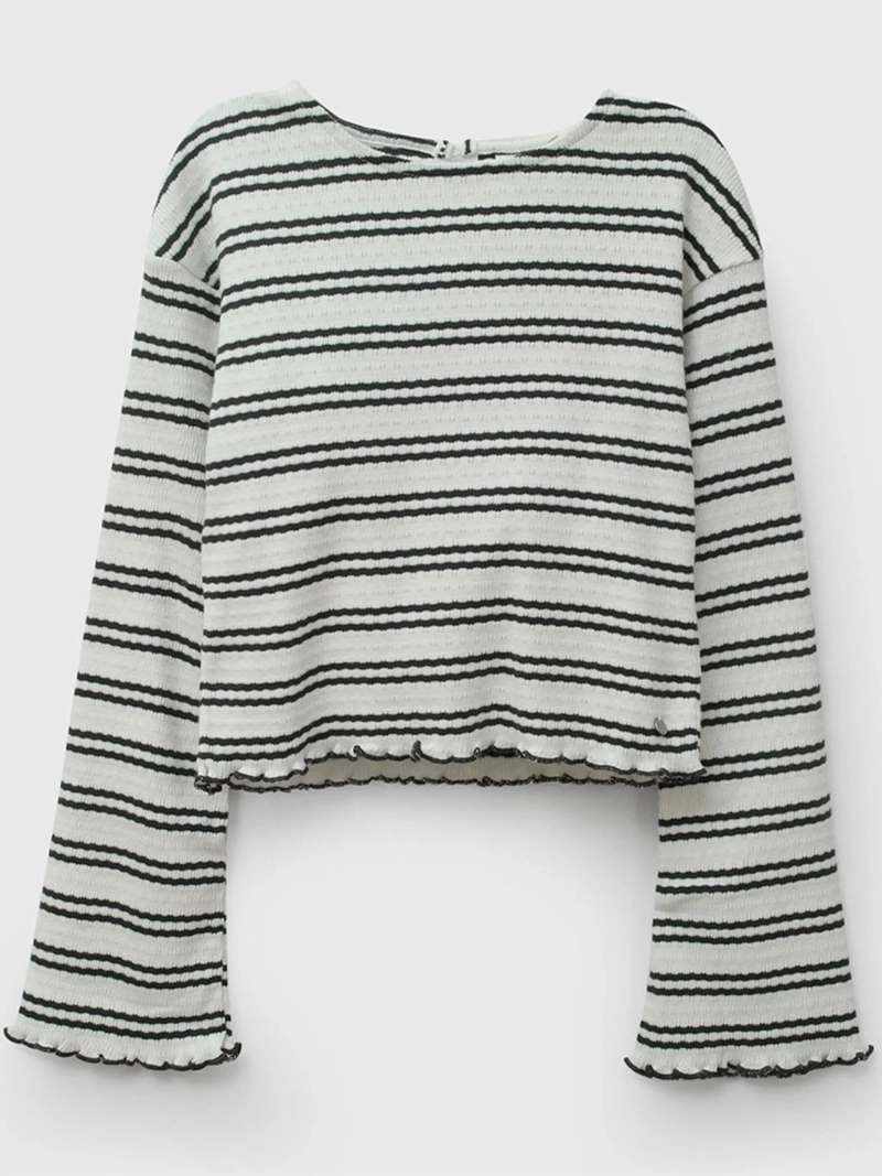 POLERA NIÑA COLLOKY MANGA LARGA ALGODÓN RAYAS - 1