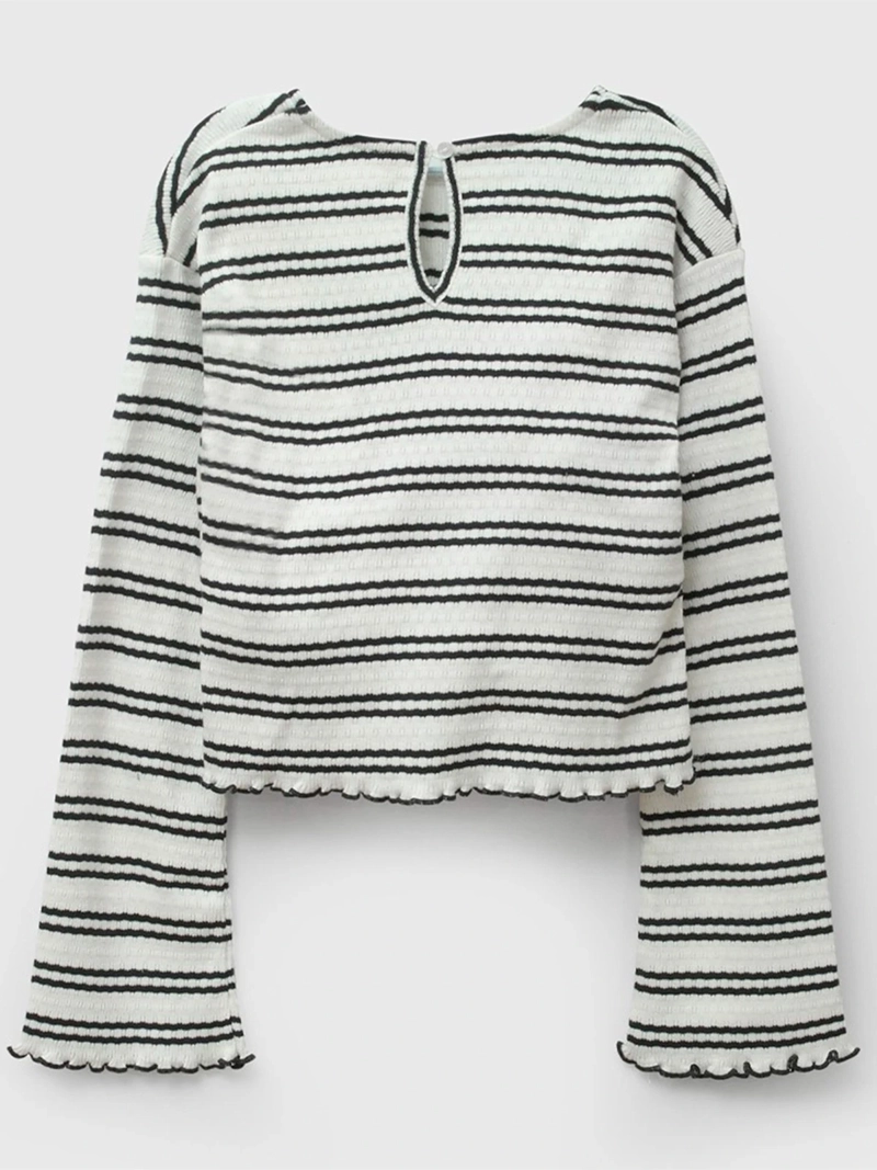 POLERA NIÑA COLLOKY MANGA LARGA ALGODÓN RAYAS - 2