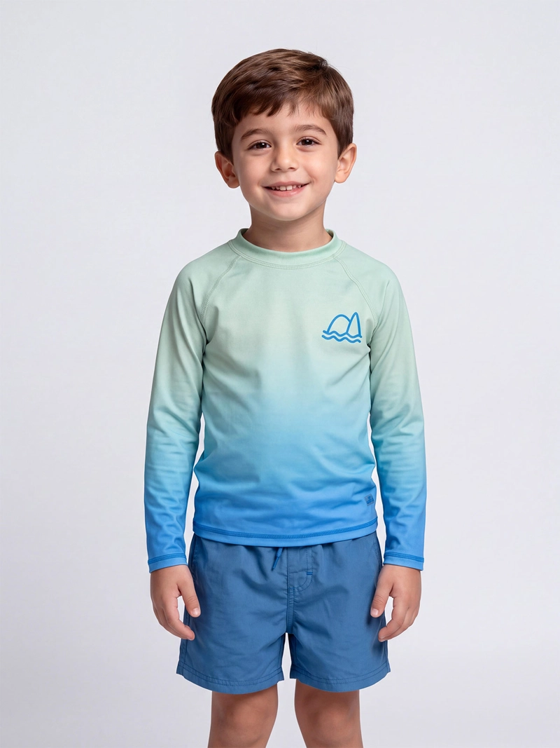 POLERA DE BAÑO NIÑO HARVEST MANGA LARGA FILTRO UV