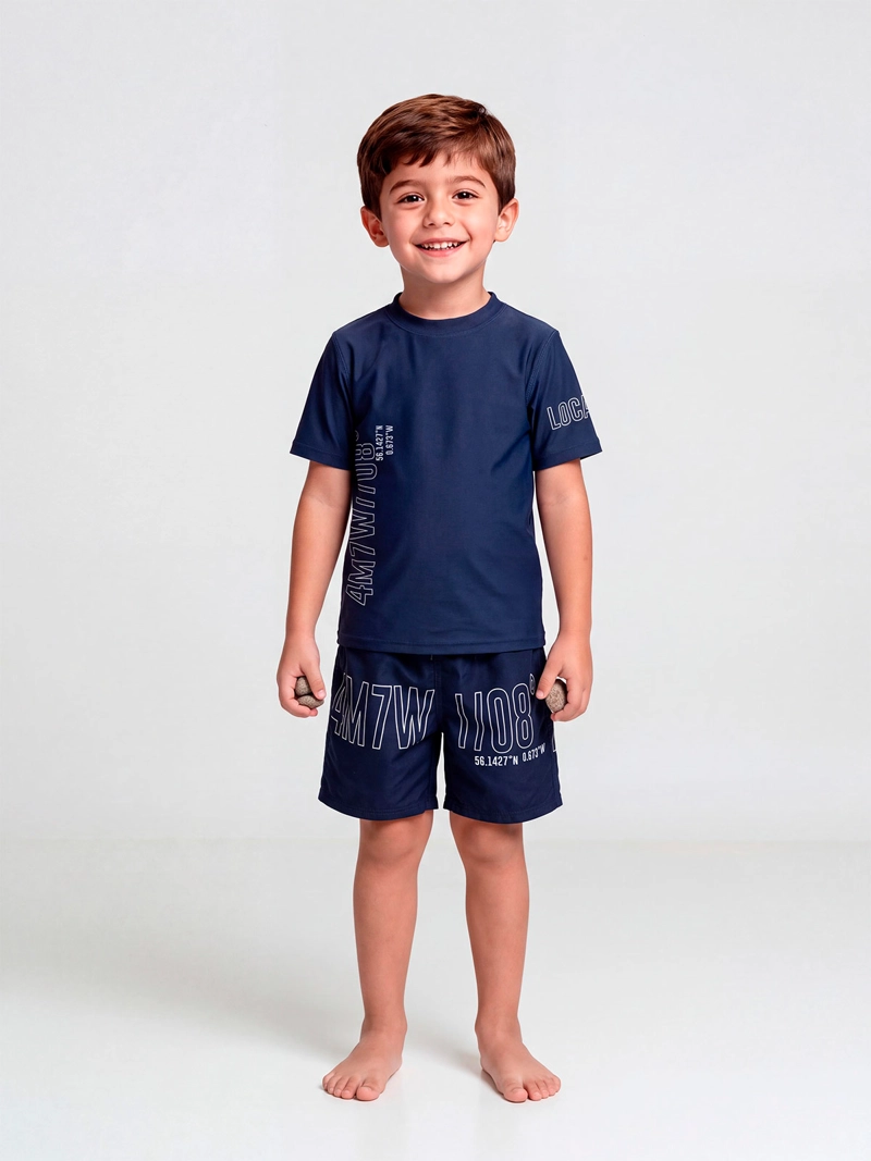 SET TRAJE DE BAÑO NIÑO HARVEST POLERA UV - 1