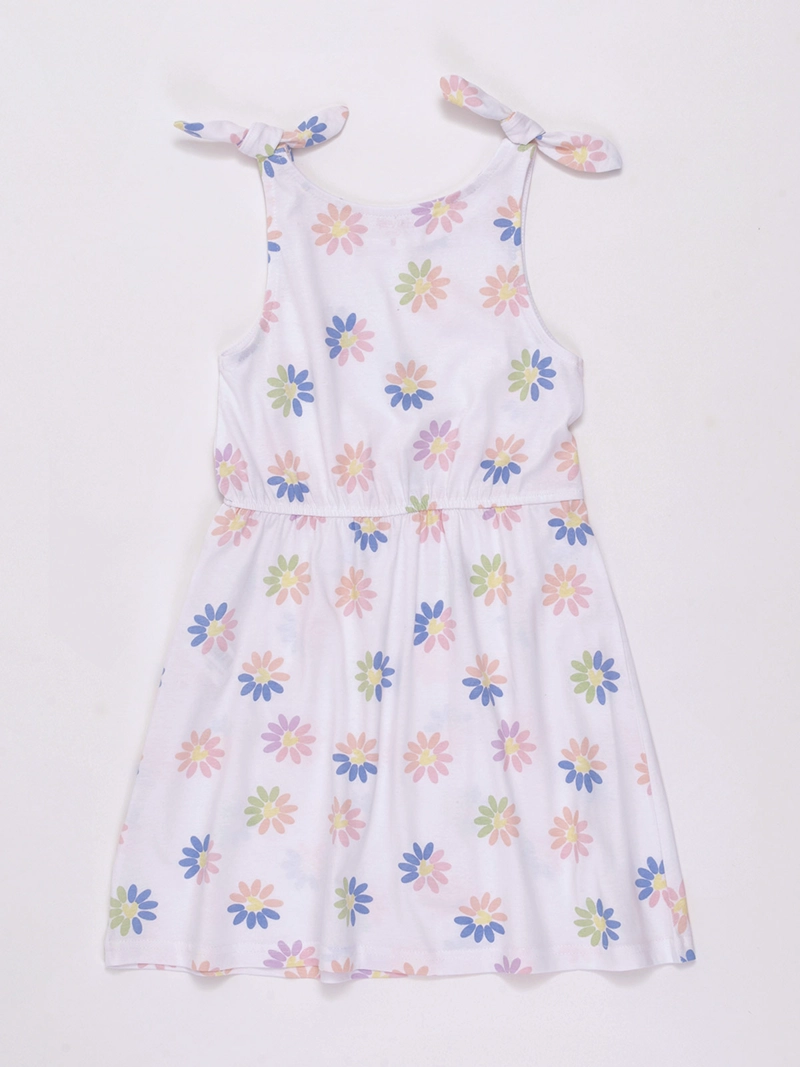 VESTIDO NIÑA HARVEST ESTAMPADO CON NUDO ALGODÓN - 2