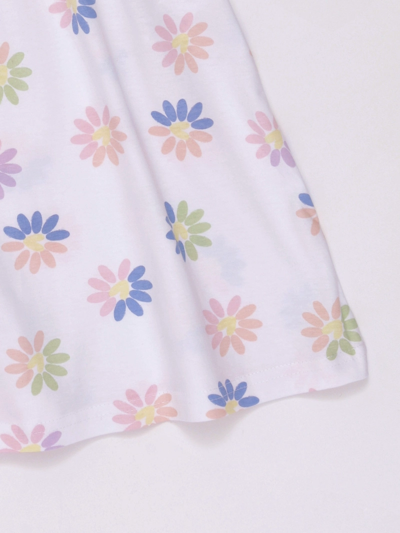VESTIDO NIÑA HARVEST ESTAMPADO CON NUDO ALGODÓN - 4