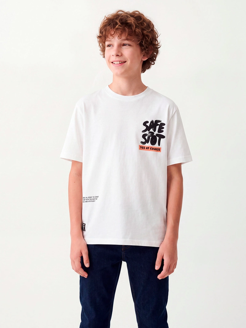 POLERA NIÑO CLOUDBREAK ALGODÓN MANGA CORTA PRINT - 1