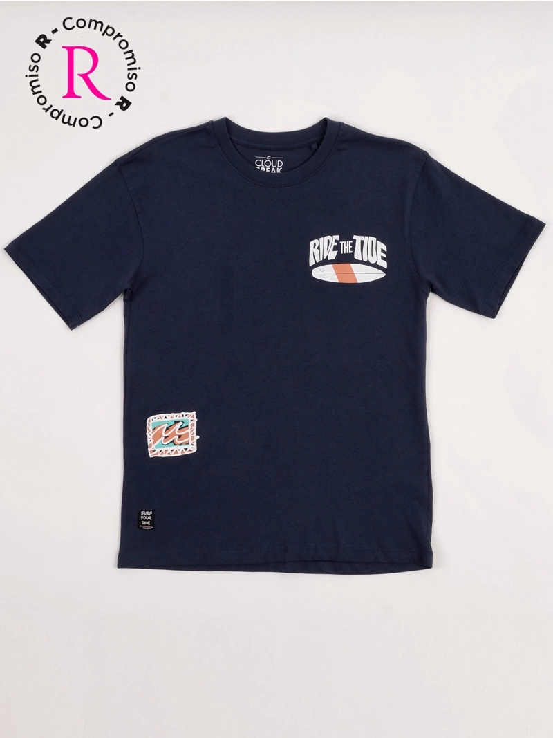 POLERA NIÑO CLOUDBREAK ALGODÓN MANGA CORTA PRINT - 3