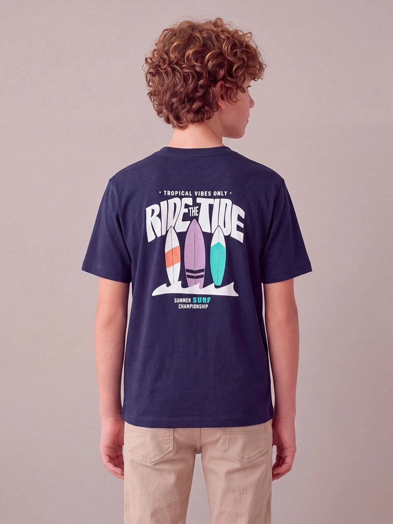 POLERA NIÑO CLOUDBREAK ALGODÓN MANGA CORTA PRINT - 2