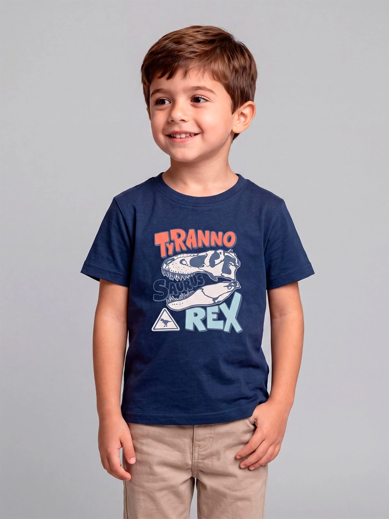 POLERA NIÑO HARVEST ALGODÓN MANGA CORTA