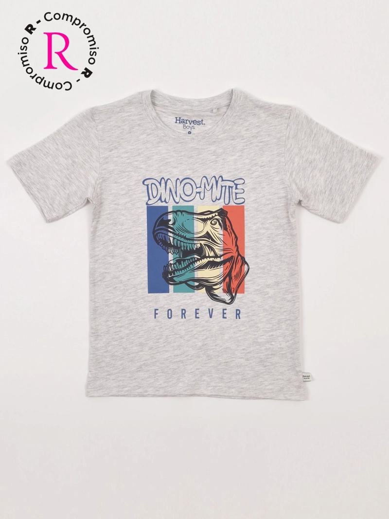 POLERA NIÑO HARVEST ALGODÓN MANGA CORTA - 3