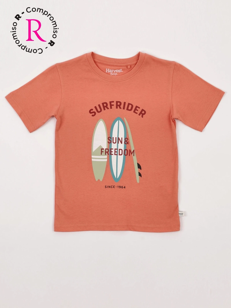 POLERA NIÑO HARVEST ALGODÓN MANGA CORTA - 3