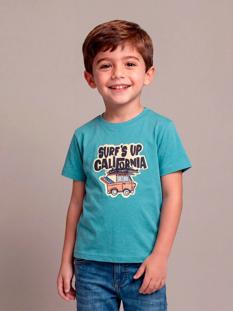 POLERA NIÑO HARVEST ALGODÓN MANGA CORTA
