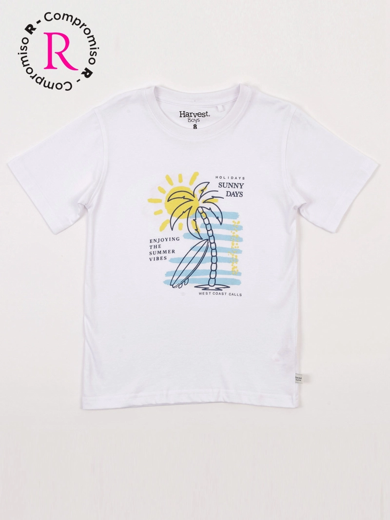 POLERA NIÑO HARVEST ALGODÓN MANGA CORTA - 3