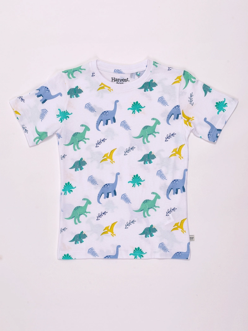 POLERA NIÑO HARVEST ALGODÓN MANGA CORTA PRINT