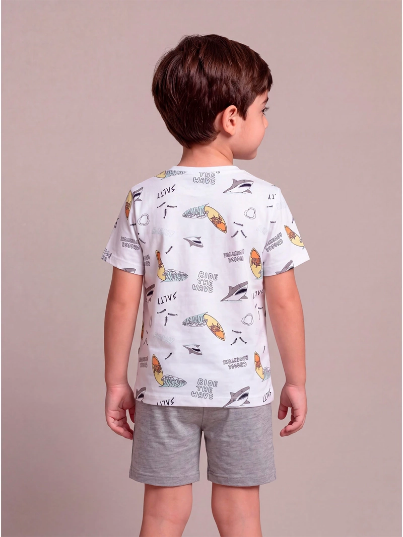 POLERA NIÑO HARVEST ALGODÓN MANGA CORTA PRINT - 2