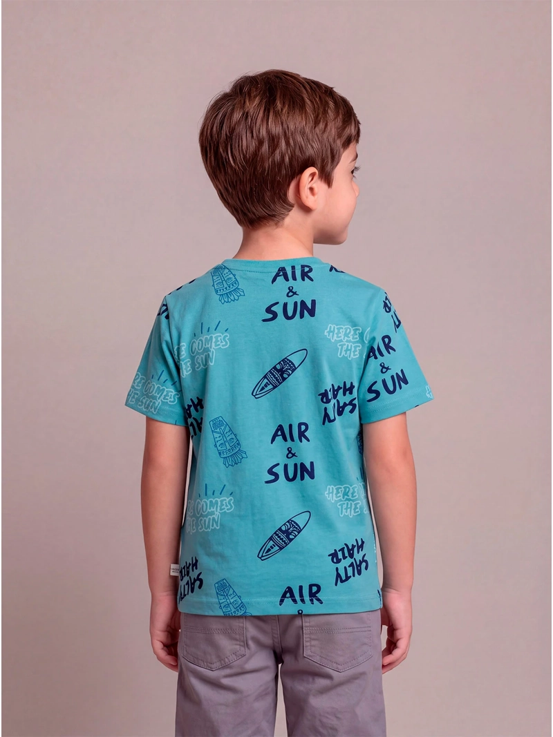 POLERA NIÑO HARVEST ALGODÓN MANGA CORTA PRINT - 2