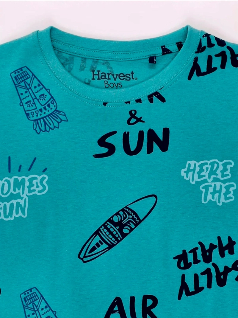 POLERA NIÑO HARVEST ALGODÓN MANGA CORTA PRINT - 5