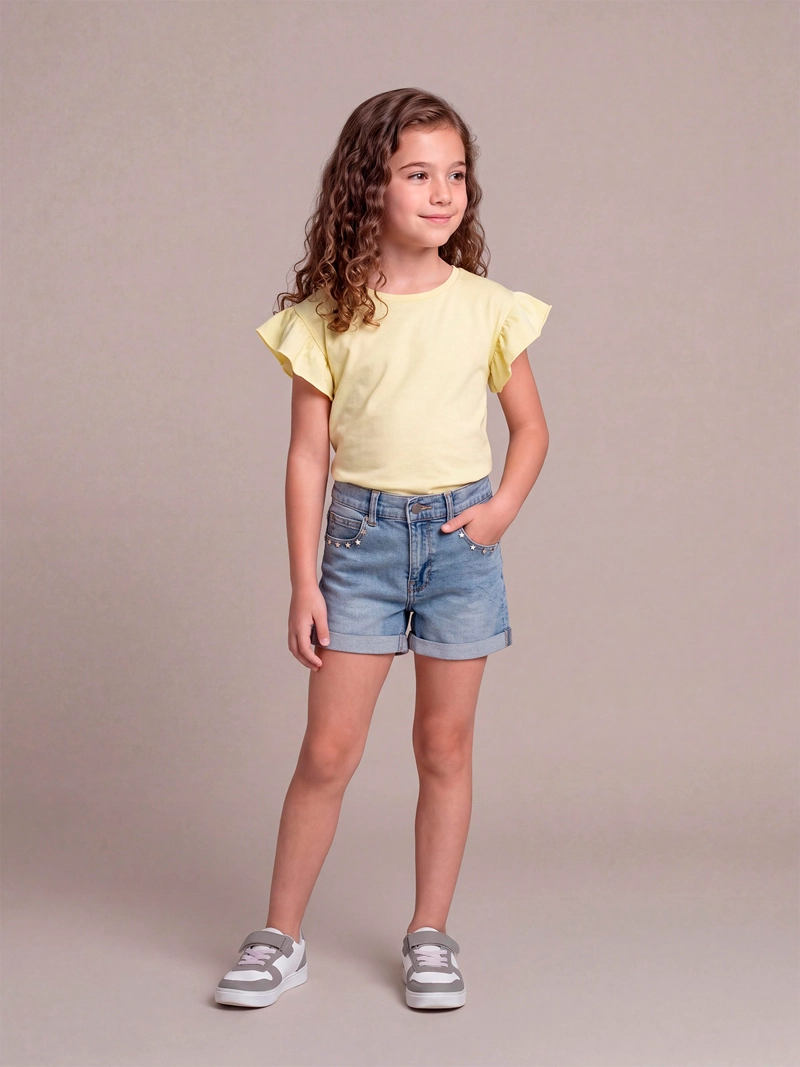 SHORT NIÑA HARVEST ALGODÓN TACHAS