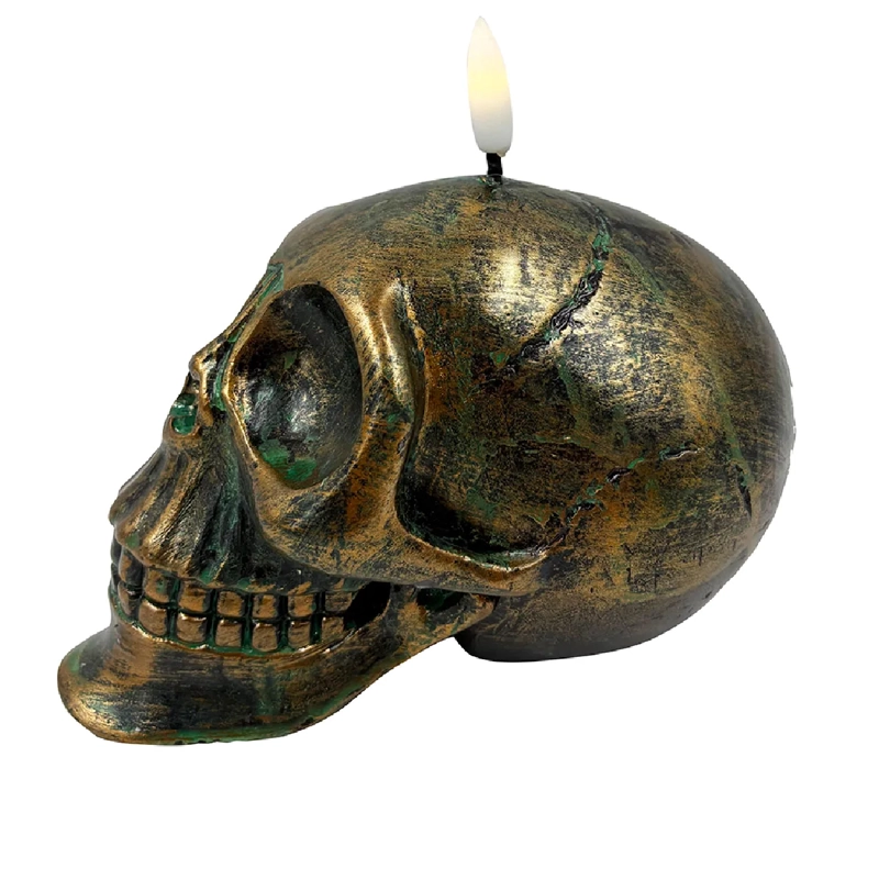 ADORNO HALLOWEEN RIPLEY HOME VELA LED CALAVERA  - 1