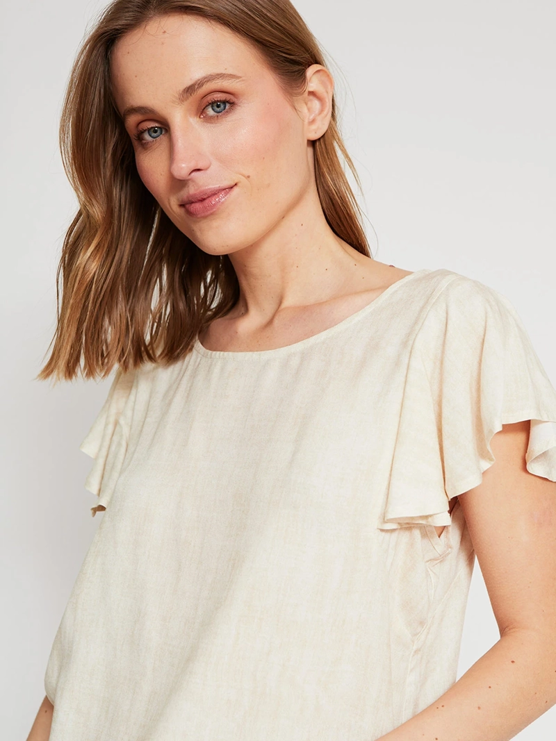 BLUSA MUJER AZIZ MANGA CORTA ESTAMPADA - 3