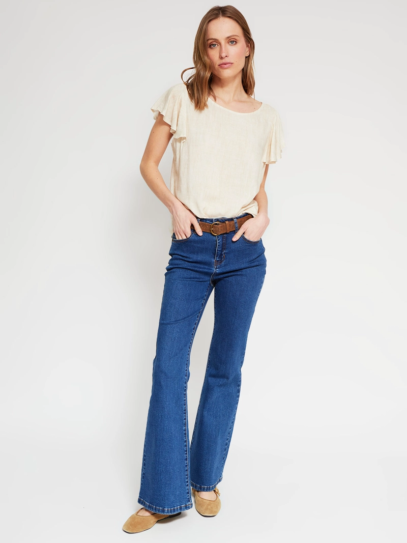BLUSA MUJER AZIZ MANGA CORTA ESTAMPADA - 4