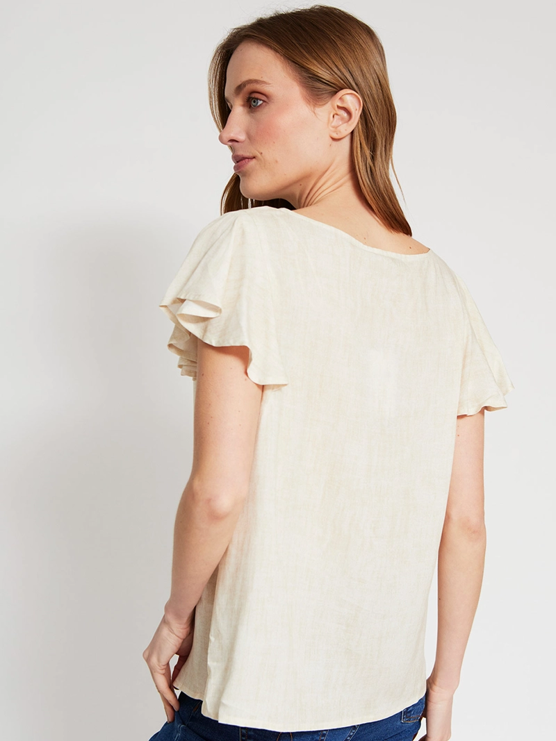 BLUSA MUJER AZIZ MANGA CORTA ESTAMPADA - 2