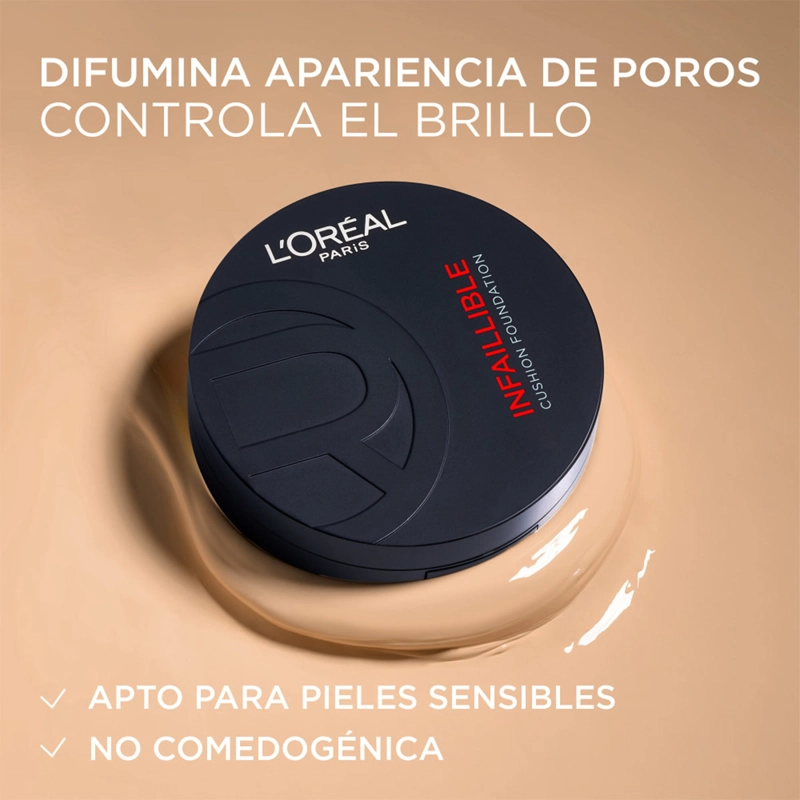 BASE DE MAQUILLAJE L'OREAL PARIS INFAILLIBLE 24H AIR WEAR CUSHION FOUNDATION 100 11GR - 9