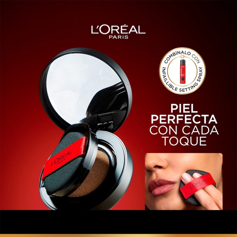 BASE DE MAQUILLAJE L'OREAL PARIS INFAILLIBLE 24H AIR WEAR CUSHION FOUNDATION 250 11GR - 11
