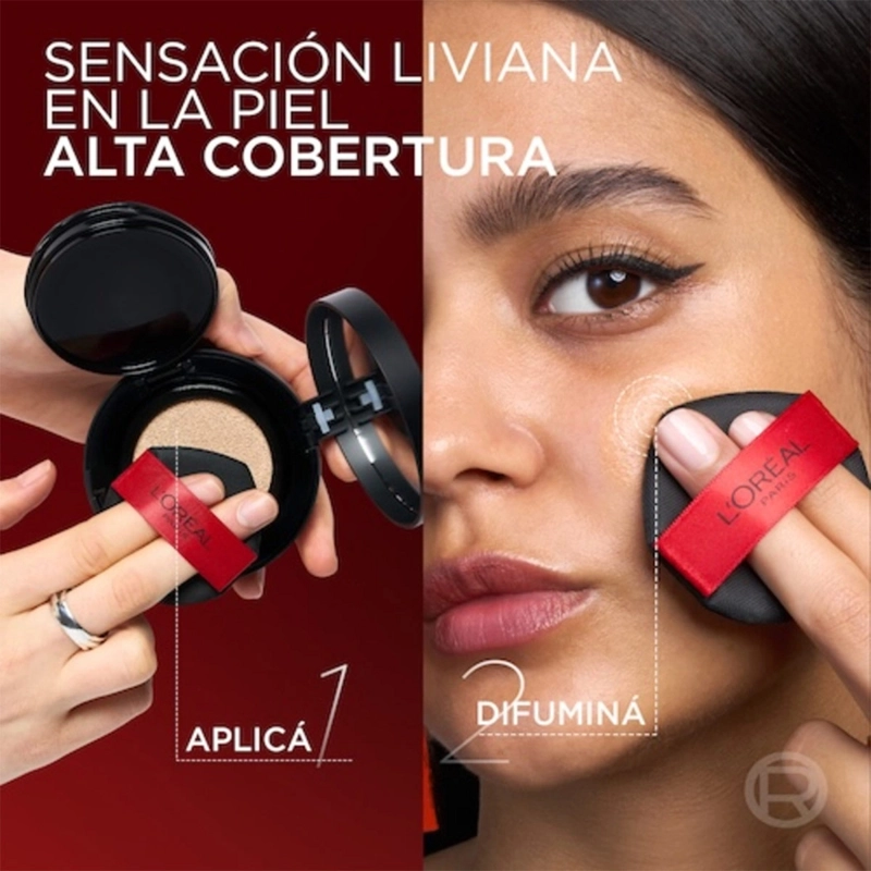 BASE DE MAQUILLAJE L'OREAL PARIS INFAILLIBLE 24H AIR WEAR CUSHION FOUNDATION 250 11GR - 7