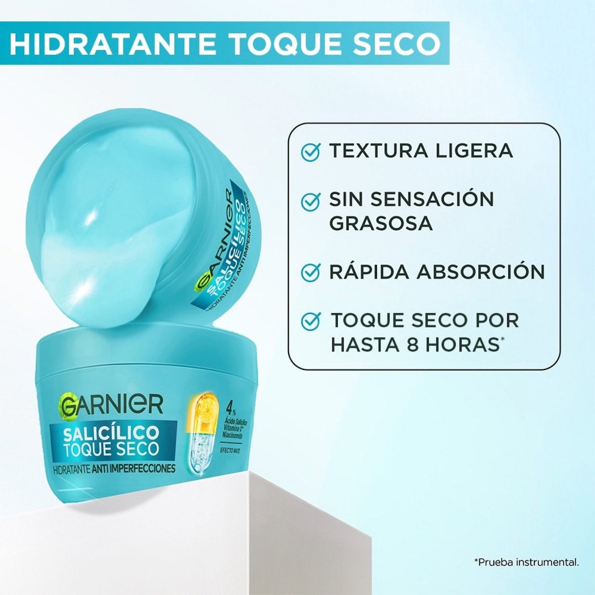 CREMA HIDRATANTE ANTI-IMPERFECCIONES GARNIER ÁCIDO SALICÍLICO Y VITAMINA C 85GR - 4