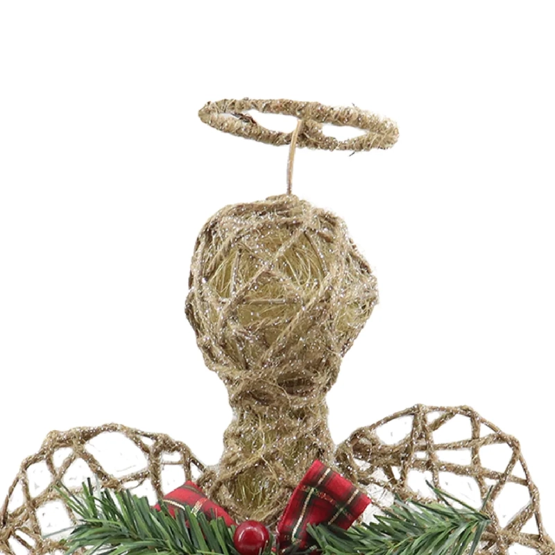 ADORNO NAVIDEÑO RIPLEY HOME TRADITIONAL XMAS ÁNGEL TEJIDO SOGA - 3